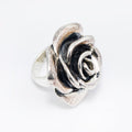 925 Sterling Silver Vintage Rose Flower Ring size inches weight 8 gram