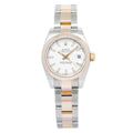 Rolex DateJust 179161 18K Everose Gold Two Tone Oyster White Dial Auto 26mm