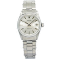 Rolex Oyster Date Precision 6466 SS Manual Silver Dial Midsize Ladies 30mm