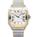 Cartier Santos 4072 W2SA0006 18K YG Two Tone Silver Dial Auto Men's Watch 40mm