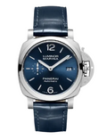 Panerai Luminor Marina PAM01393 with Box/ Card Stainless Blue Dial Auto Men 42mm