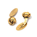 Cufflinks Classic Woven Knot 14K Solid Gold 4.3 Grams