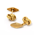 Cufflink Italy 18K Yellow Gold Knot Unique 9.4 Grams