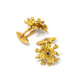 Cufflink Nugget 18K Yellow Gold Sapphire Approx 20ct Vintage 15.4 Grams
