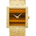 Piaget Vintage 9131A6 Rare Manual 18K Yellow Tiger Eye Dial Unisex Watch 23mm