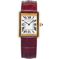 Cartier Tank Solo 3168 W5200002 18K Yellow Gold Silver Dial Quartz Ladies 24mm