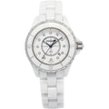 Chanel J12 H1628 White Ceramic Factory Diamond Dial Quartz Ladies Watch 33mm
