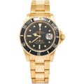 Rolex Submariner 16808 RARE 18K Yellow Gold Matte Black Nipple Dial Auto 40mm