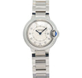Cartier Ballon Bleu 3009 WE902073 Box/ Card Diamond Silver Dial Quartz Lady 28mm