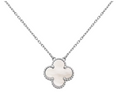 Van Cleef & Arpels Vintage Alhambra Pendant VCARF48700 18K White Gold MOP