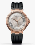 Breguet Marine 5517BR NEW Box/Open Paper 18K Rose Gold Silver Dial Auto 40mm