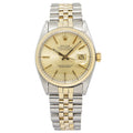 Rolex Datejust 16013 18K YG Two Tone Jubilee Champagne Dial Auto Unisex 36mm