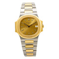 Patek Philippe Nautilus 3800/1JA 18K Yellow Gold SS Two Tone Champagne Dial 37mm