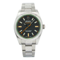 Rolex Milgauss 116400 w/Box Stainless Oyster Green Crystal Black Dial Auto 40mm