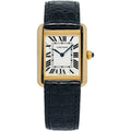 Cartier Tank Solo 3168 W5200002 18k Yellow Gold Silver Dial Quartz  Ladies 24mm