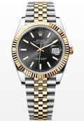 Rolex Datejust 126333 NEW 2021 Box/Paper 18K YG Two Tone Jubilee Black Dial 41mm