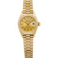 Rolex DateJust 69178 18K Yellow Gold President Champagne Dial Auto Ladies 26mm