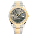 Rolex DateJust 116333 18k YG Two Tone Oyster Automatic Wimbledon Dial Watch 41mm