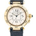 Cartier Pasha 820907 18k Yellow Gold Automatic White Dial Men's Watch 38mm