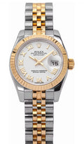 Rolex Datejust 179173 NEW 2010 Paper Jubilee White Roman Dial Ladies Watch 26mm