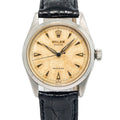 Rolex Oyster Perpetual 6482 Vintage Honey Comb Dial Manual Winding SS Watch 34mm