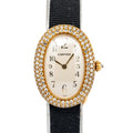 Cartier Baignoire 1954/WB505151 Quartz Factory Diamond Cream Dial Watch 22mm
