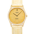 Rolex Cellini 3804 Vintage 18k YG Manual Winding Champagne Dial Watch 31mm