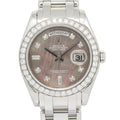Rolex Day-Date 18946 Platinum Masterpiece Tahitian MOP Diamond Auto Watch 39mm
