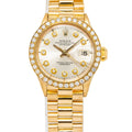 Rolex DateJust 6521 18K Yellow Gold President Silver Dial Ladies Watch 26mm