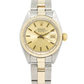 Rolex Date 6917 18K YG Two Tone Champagne Dial 1980 Auto Ladies Watch 25mm