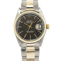 Rolex DateJust 1601 18K YG TwoTone Oyster Tropical Matte Dial Men Watch 36mm