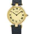 Cartier Must De vermeil 590003 925 Electro Plated Cream Dial Ladies Watch 30mm