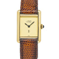 Cartier Tank Vintage 925 Gold Plated Manual Winding Ladies Watch 21X28mm