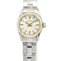 Rolex Oyster Perpetual 6618 Auto Stainless Steel Cream Dial Ladies Watch 24mm