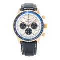 Breitling Navitimer B01 Chronograph RB0137 Box/Paper 18K Rose Silver Dial 46mm