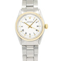 Rolex Oyster Perpetual 6748 Yellow Gold Two Tone White Dial Automatic Watch 31mm