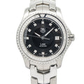 Tag Heuer Link WJ1117 Stainless Diamond Bezel Black Dial Quartz Men's Watch 40mm