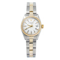 Rolex Date 6917 18K Yellow Gold Two Tone Automatic White Dial Ladies Watch 26mm
