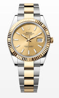 Rolex Datejust 126333 NEW 2021 Complete 18k Two Tone Oyster Champagne Dial 41mm