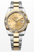 Rolex Datejust 126333 NEW 2021 B/P 18k TwoTone Oyster Diamond Dial Watch 41mm