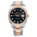 Rolex DateJust 116231 MINT Complete 2020 Rose Two Tone Diamond Dial Watch 36mm