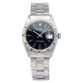 Rolex Date 1501 Oyster Stainless Steel Black Gilt Dial Auto Men's Watch 34mm
