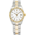 Rolex Date 1501 Oyster 18k YG Two Tone Auto White Dial Unisex Watch 34mm