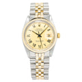 Rolex Datejust 16013 18K YG Two Tone Jubilee Champagne Buckley Dial Auto 36mm