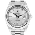 Rolex Day Date 218239 2019 MOP w/card SS President Silver Dial with Diamond Inde