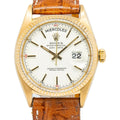 Rolex DayDate 1803 RARE 18k Yellow Gold Red Quarter White Dial Unisex 36mm
