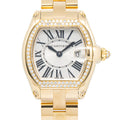 Cartier Roadster 2676 WE5001X1 18K Yellow Factory Diamond SilverDial Ladies 32mm