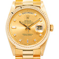 Rolex DayDate 18238 Papers MINT 18k President Factory Diamond Dial Unisex 36mm