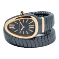 Bvlgari Serpenti 102735 SPC 35 BG 18k Gold Quartz Black Dial Women's Watch 35mm