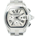 Cartier Roadster W62019X6 Chrono Stainless Auto Silver Dial Men's Watch 43mm